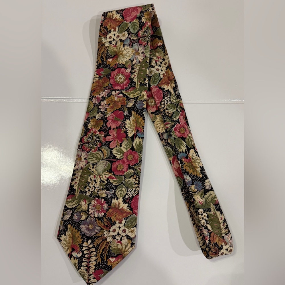 Tango by Max Raab Floral 100% cotton Multicolor Designer Men's Tie Woven Classic